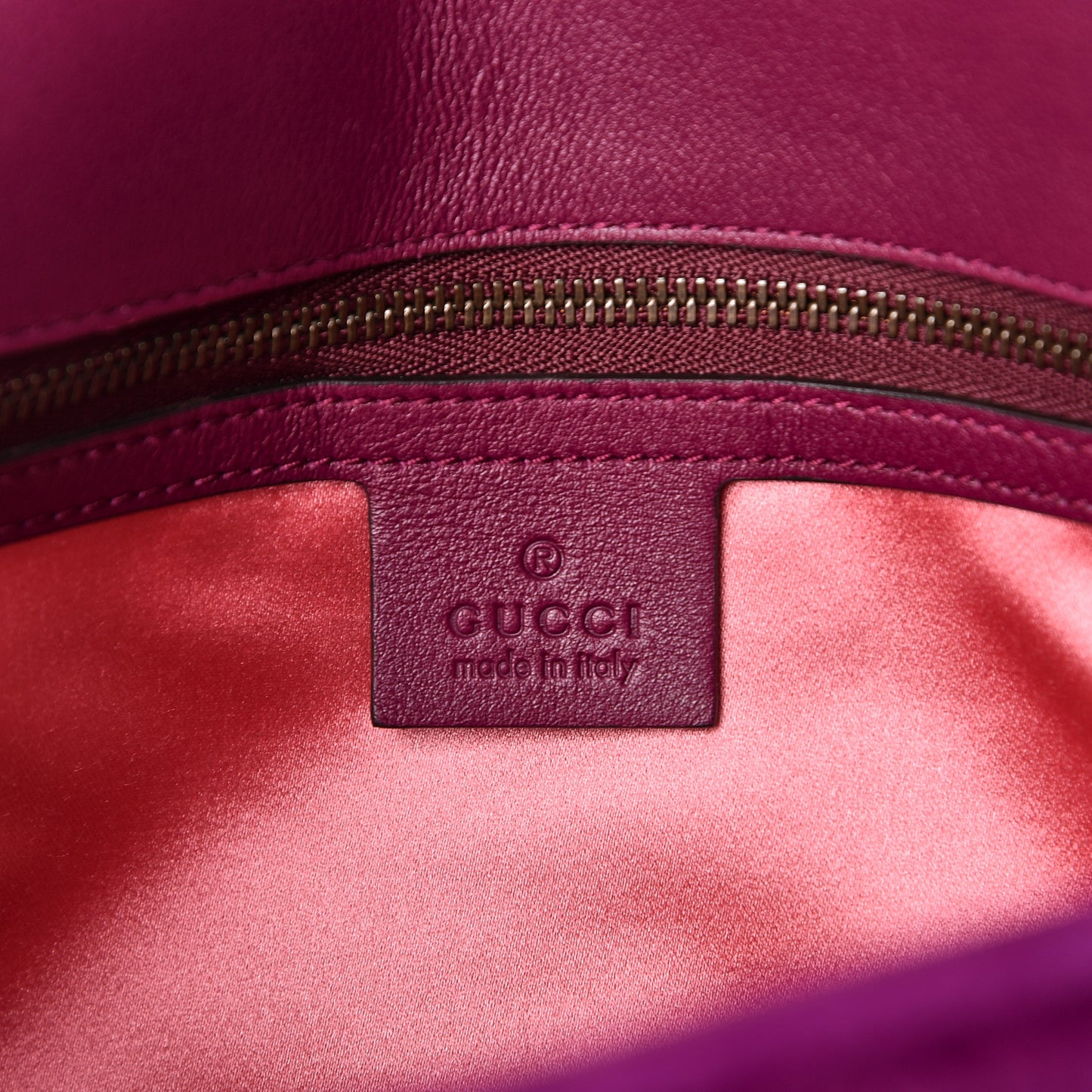 Velvet Matelasse Small GG Marmont Shoulder Bag Fuchsia Violet Cyclamen
