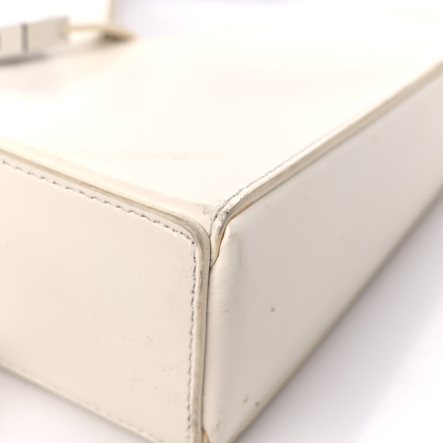 Givenchy Box Calfskin Mini Cut Out Shoulder Bag Ivory 9 of 16