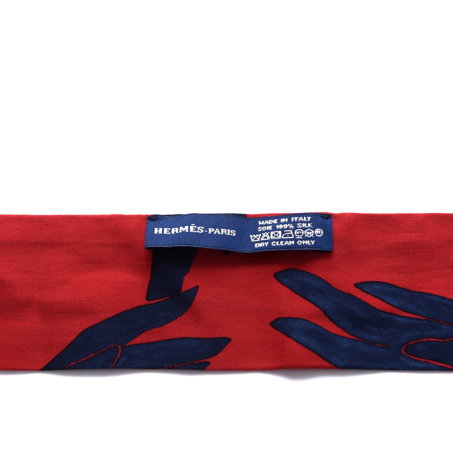 Hermes Silk Les Mains Twilly Rouge Dolomites 4 of 4