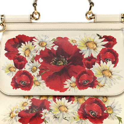 Dolce & Gabbana Dauphine St.Giap Papaveri Print Medium Miss Sicily Satchel White Multicolor 8 of 14