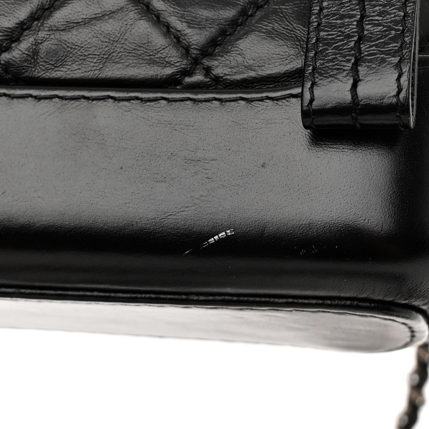 Aged Calfskin Quilted Small Gabrielle Hobo Black