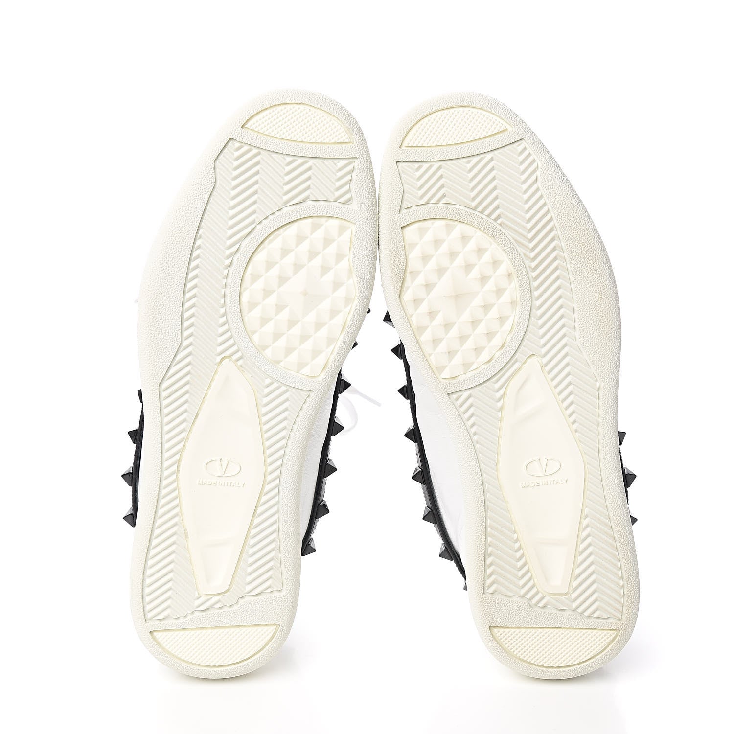 Valentino Garavani Calfskin Womens Rockstud Armour Sneakers 37 White 5 of 9