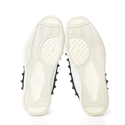 Valentino Garavani Calfskin Womens Rockstud Armour Sneakers 37 White 5 of 9