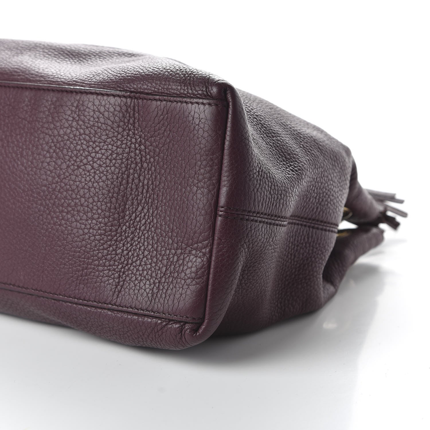Gucci Pebbled Calfskin Medium Soho Chain Shoulder Bag Burgundy 7 of 11