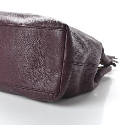 Gucci Pebbled Calfskin Medium Soho Chain Shoulder Bag Burgundy 7 of 11