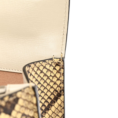Gucci Calfskin Snakeskin Enamel Small Dionysus Shoulder Bag White Beige Electric Blue 13 of 13