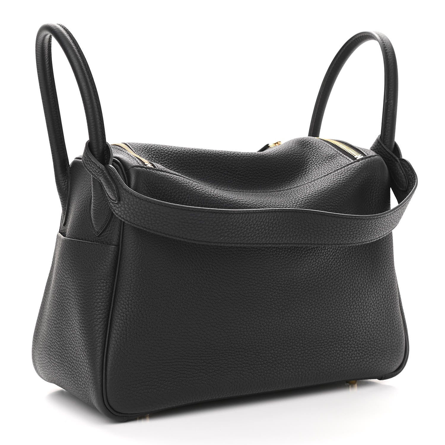 Hermes Taurillon Clemence Lindy 30 Black 3 of 11