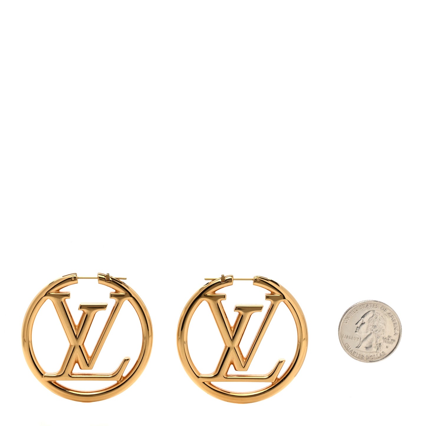 Metal Louise Hoop Earrings Gold