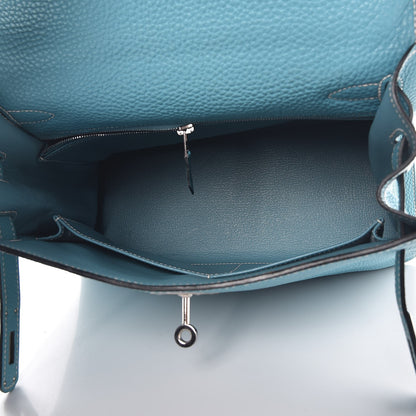 Hermes Togo Sellier Kelly 28 Blue Jean 8 of 37