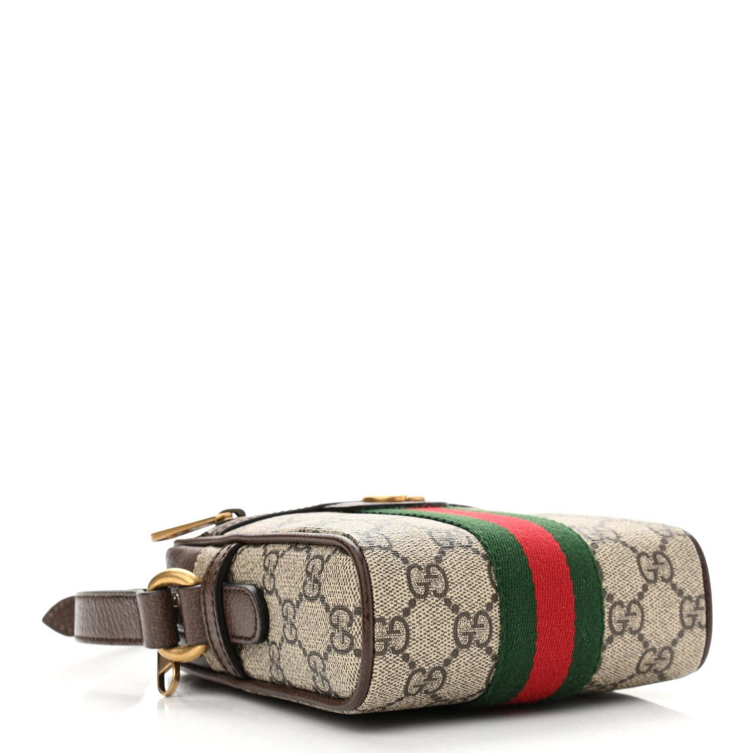 Gucci GG Supreme Monogram Web Mini Ophidia Messenger Brown 4 of 10