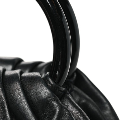 Chanel Lambskin Camelia Round Handle Mini Bag Black 13 of 13