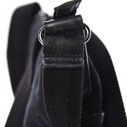 Gucci Monogram Calfskin Perforated Medium Flat Messenger Bag Black 14 of 17