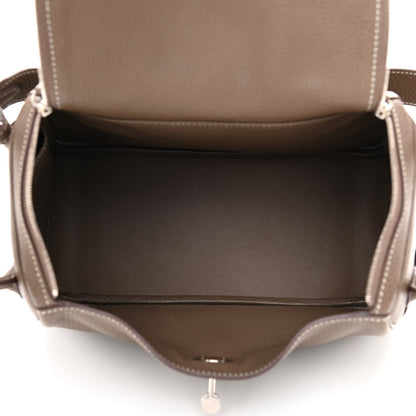 Hermes Taurillon Clemence Lindy 26 Etoupe 5 of 12