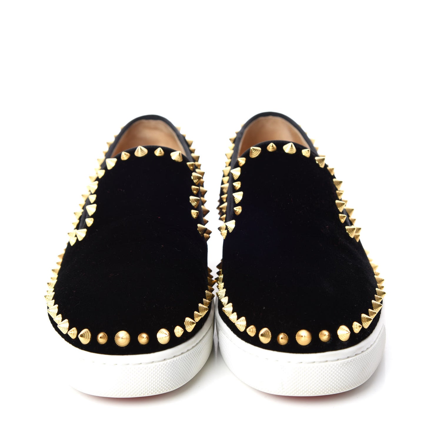Velvet Womens Spikes Pik Boat Sneakers 38.5 Black