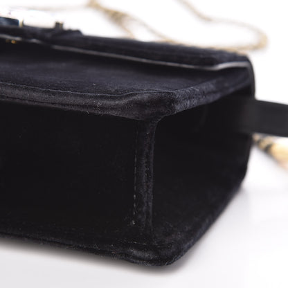 Gucci Velvet Crystal Square G Shoulder Bag Black 9 of 9