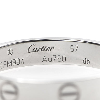 Cartier 18K White Gold 3.5mm LOVE Wedding Band Ring 57 8 4 of 5