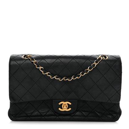 Chanel Lambskin Quilted Medium Double Flap Black 1 of 15