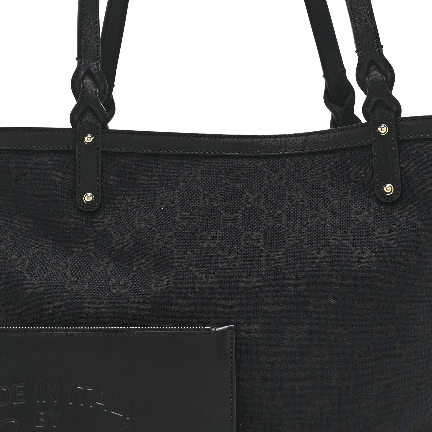 Gucci Monogram Medium Craft Tote Black 9 of 11