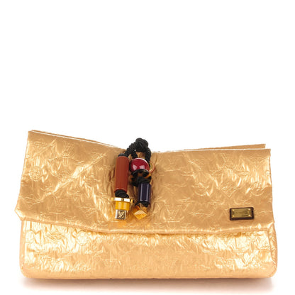 Louis Vuitton Jacquard Quilted Monogram Limelight African Queen Clutch Masai 1 of 7