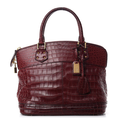Louis Vuitton Crocodile Lockit PM Red 1 of 11