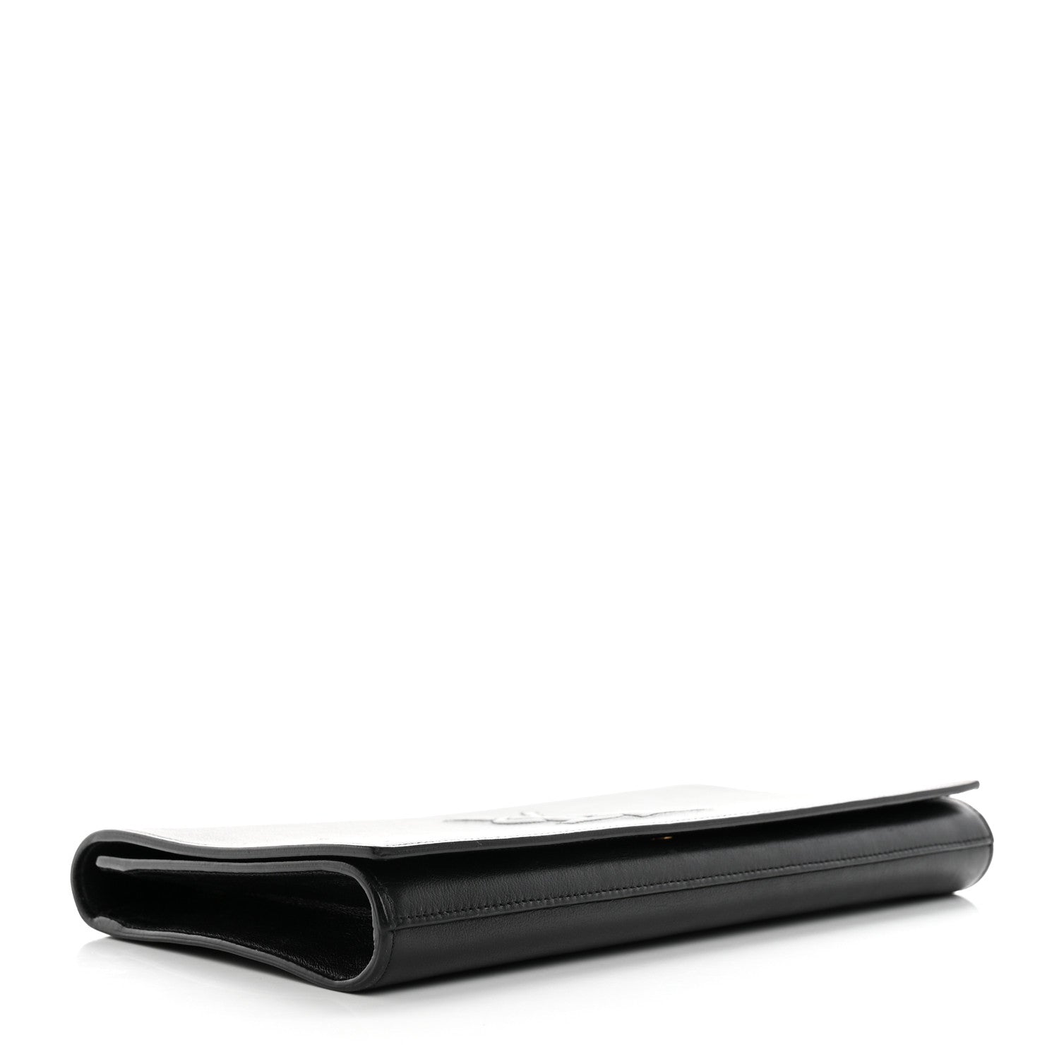 Saint Laurent Calfskin Monogram Large Belle De Jour Clutch Black 4 of 11