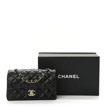Chanel Lambskin Quilted Mini Rectangular Flap Black 12 of 12