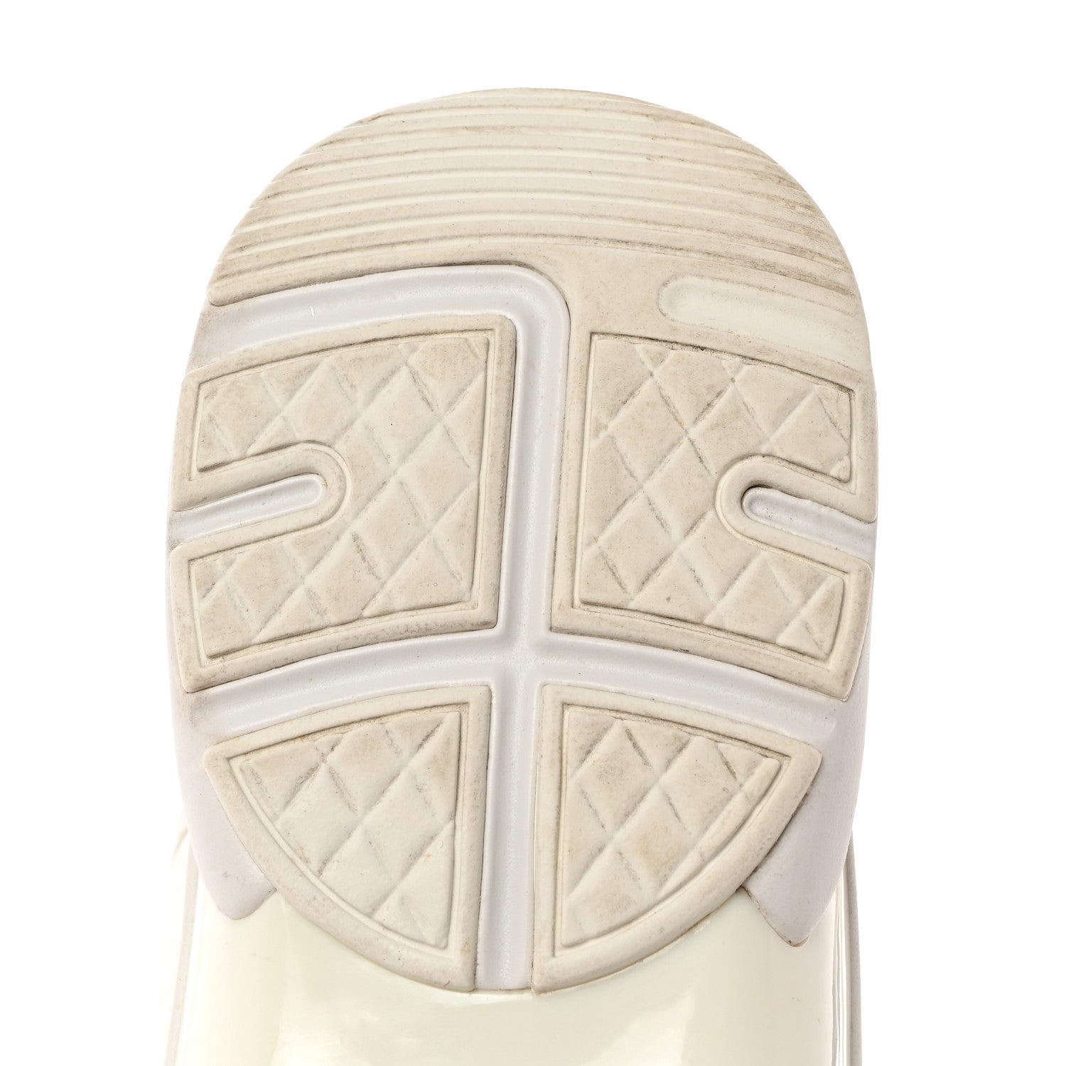 Chanel Suede Calfskin Fabric CC Sneakers 40 White 9 of 10