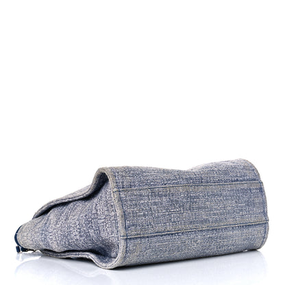 Chanel Woven Straw Raffia Small Deauville Tote Blue 4 of 18