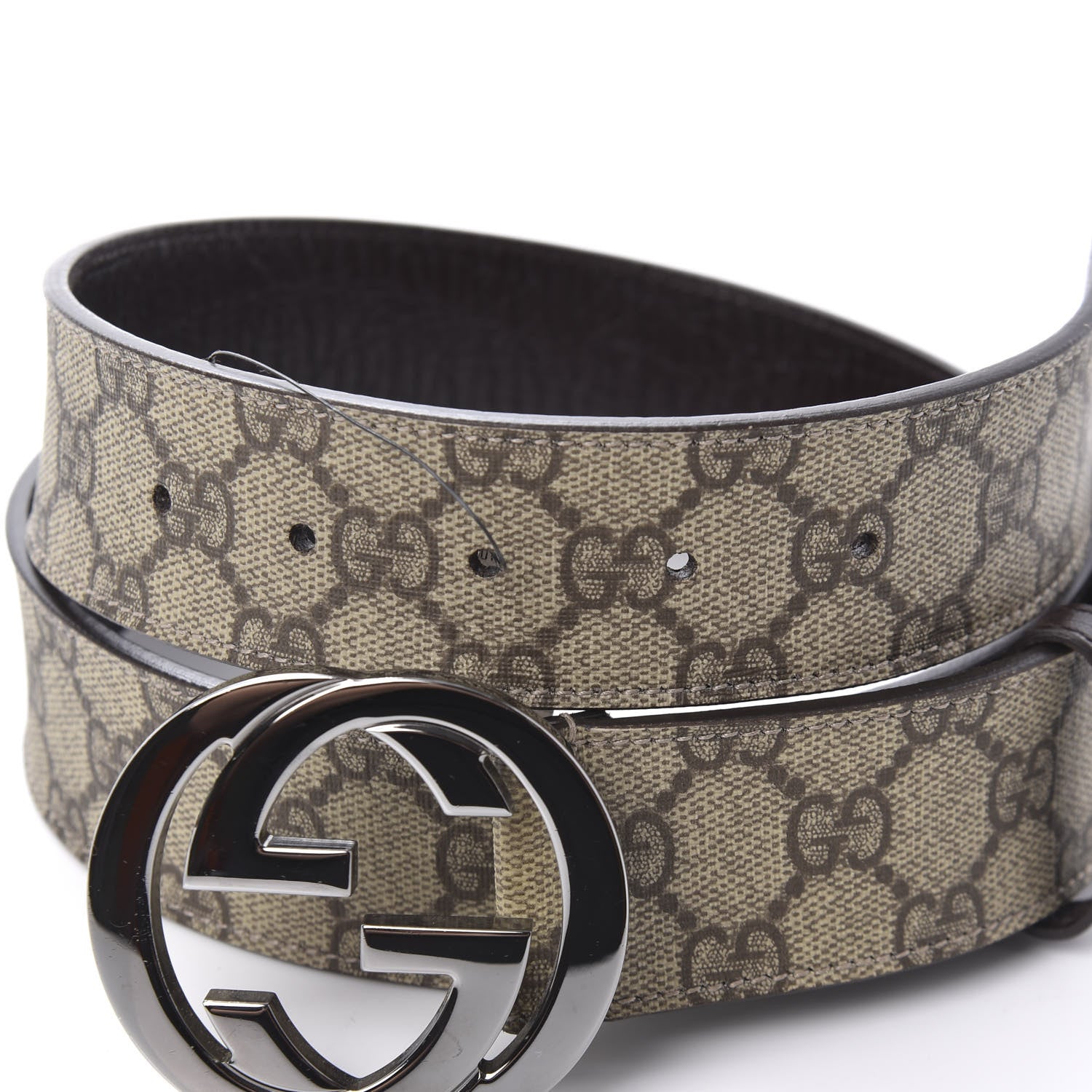 Gucci GG Plus Monogram Interlocking G Belt 100 40 Dark Brown 3 of 5