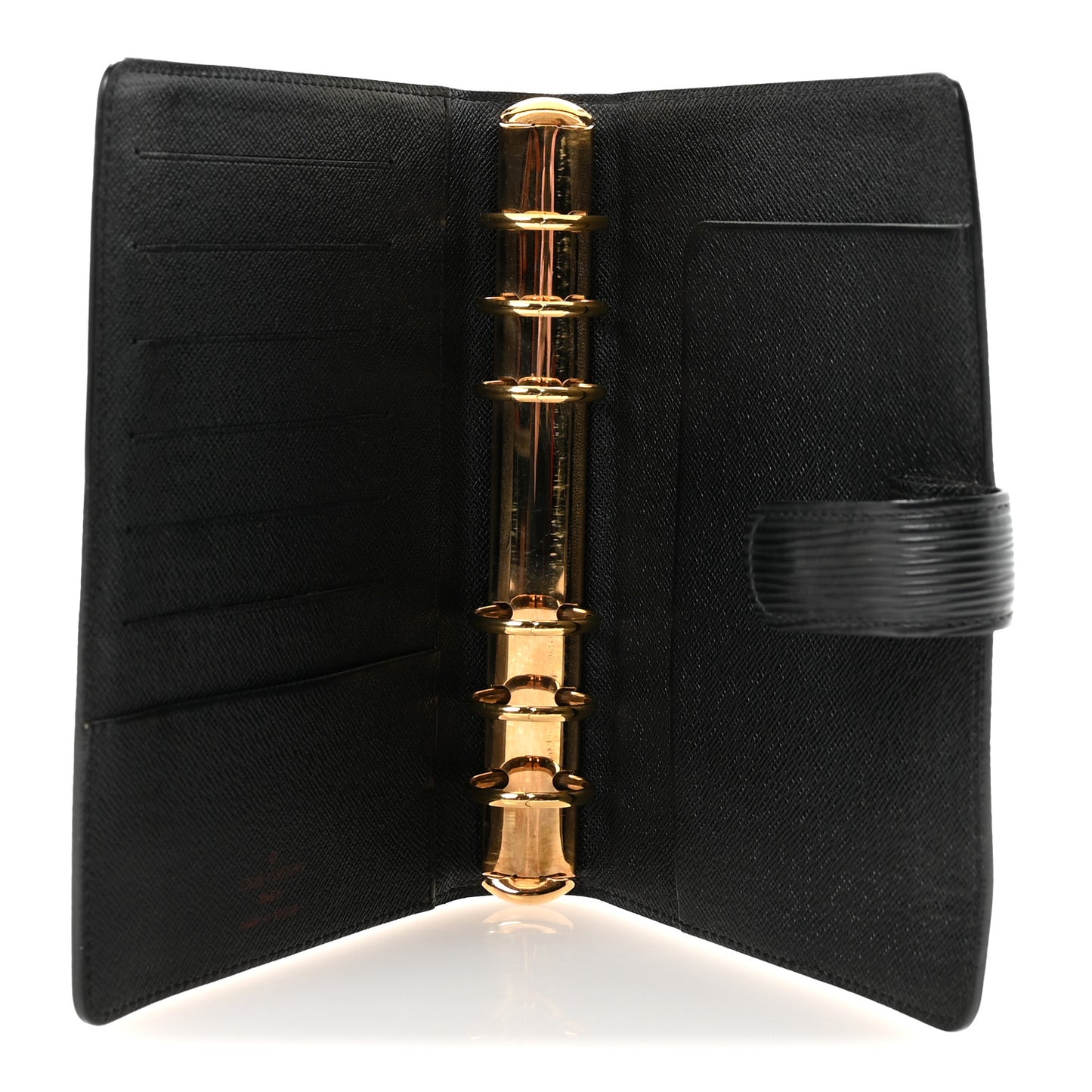 Epi Medium Ring Agenda Cover Black