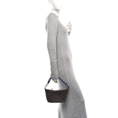 Miu Miu Corduroy Pouch Bag Ebony Baltic Blue 2 of 10