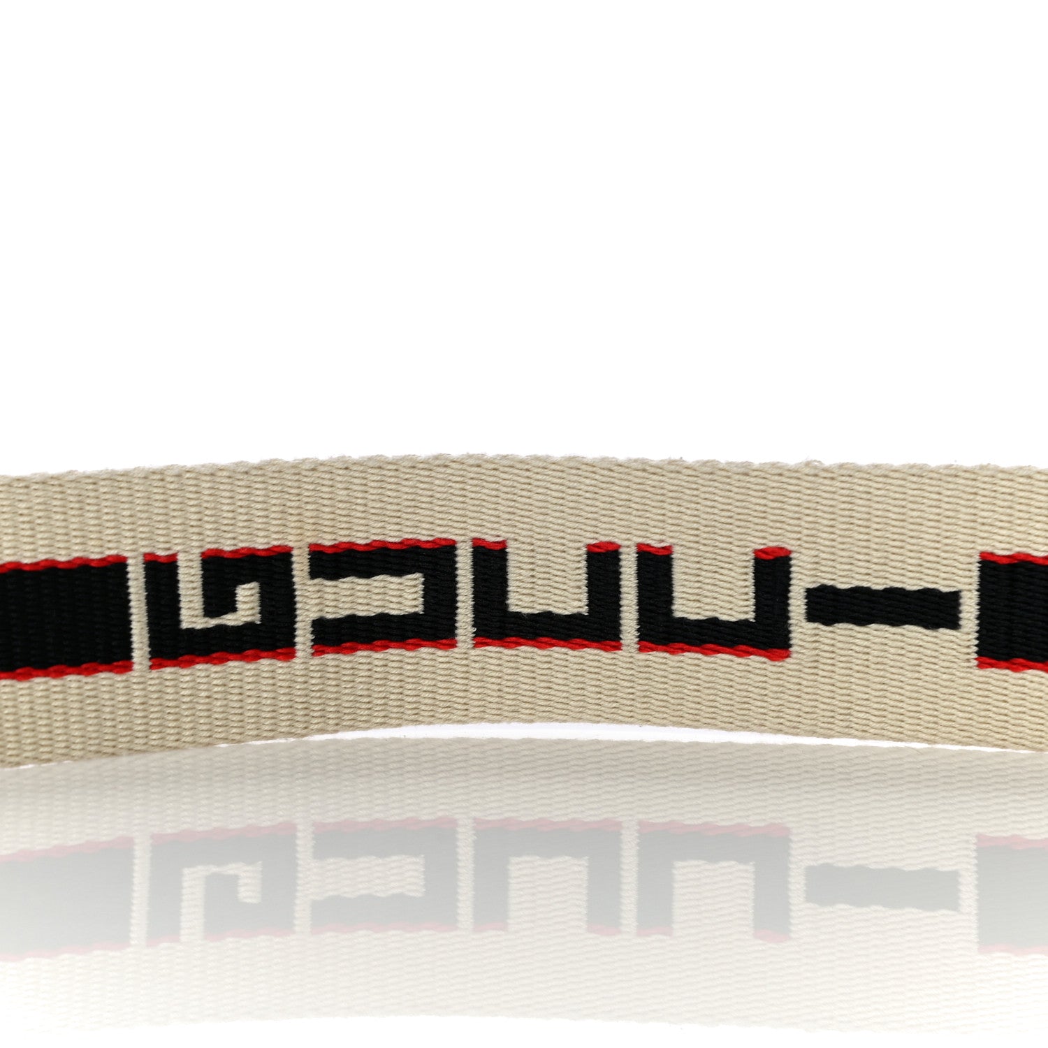 Gucci Canvas Shoulder Strap Beige Black Red 3 of 10