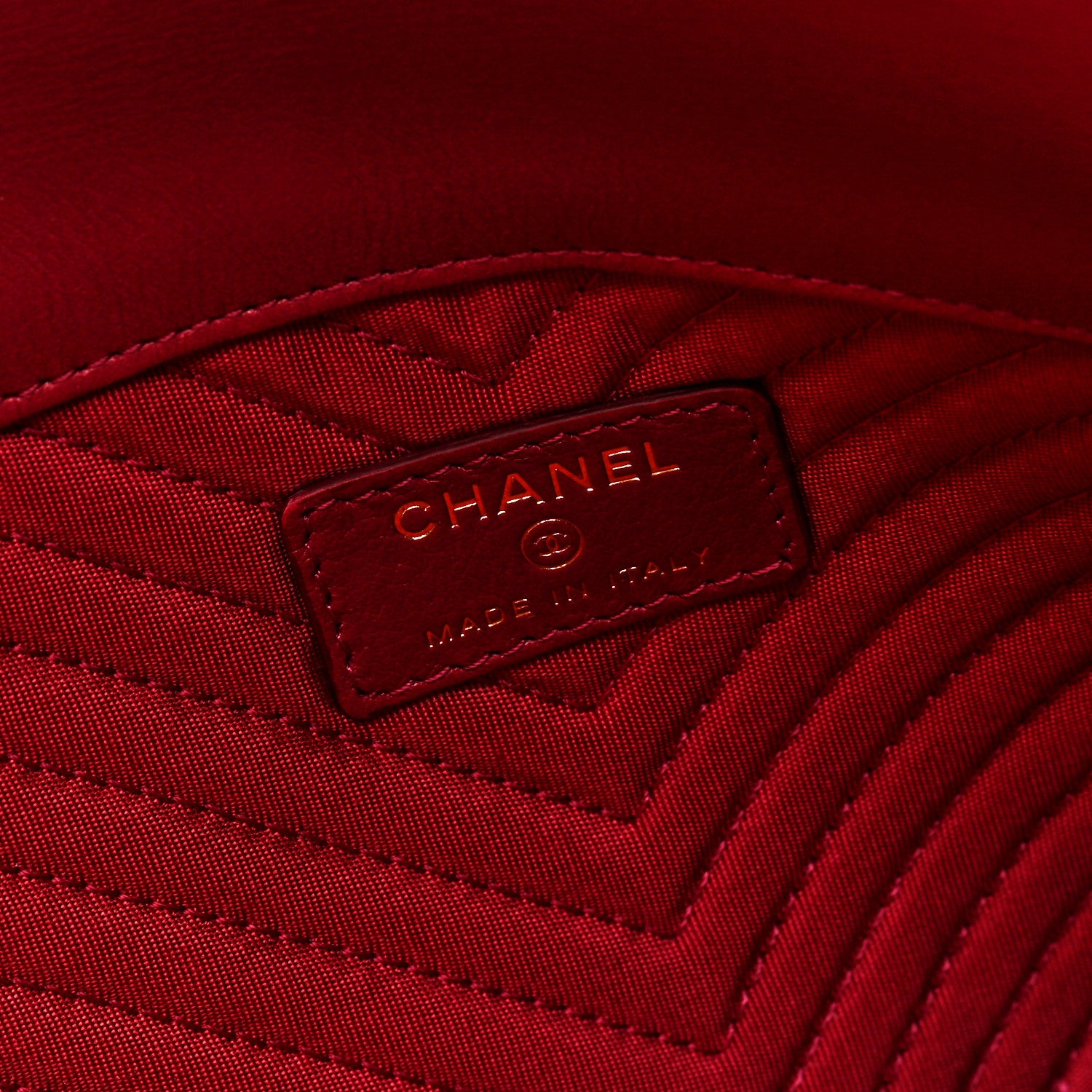 Chanel Calfskin Chevron Quilted Small Envelope Clutch Dark Pink 6 of 8