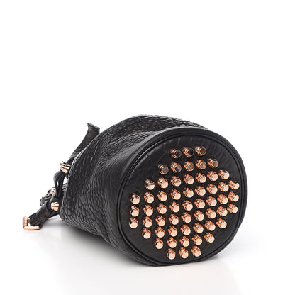 Alexander Wang Pebbled Lambskin Diego Bucket Black Rose Gold Hardware 3 of 8