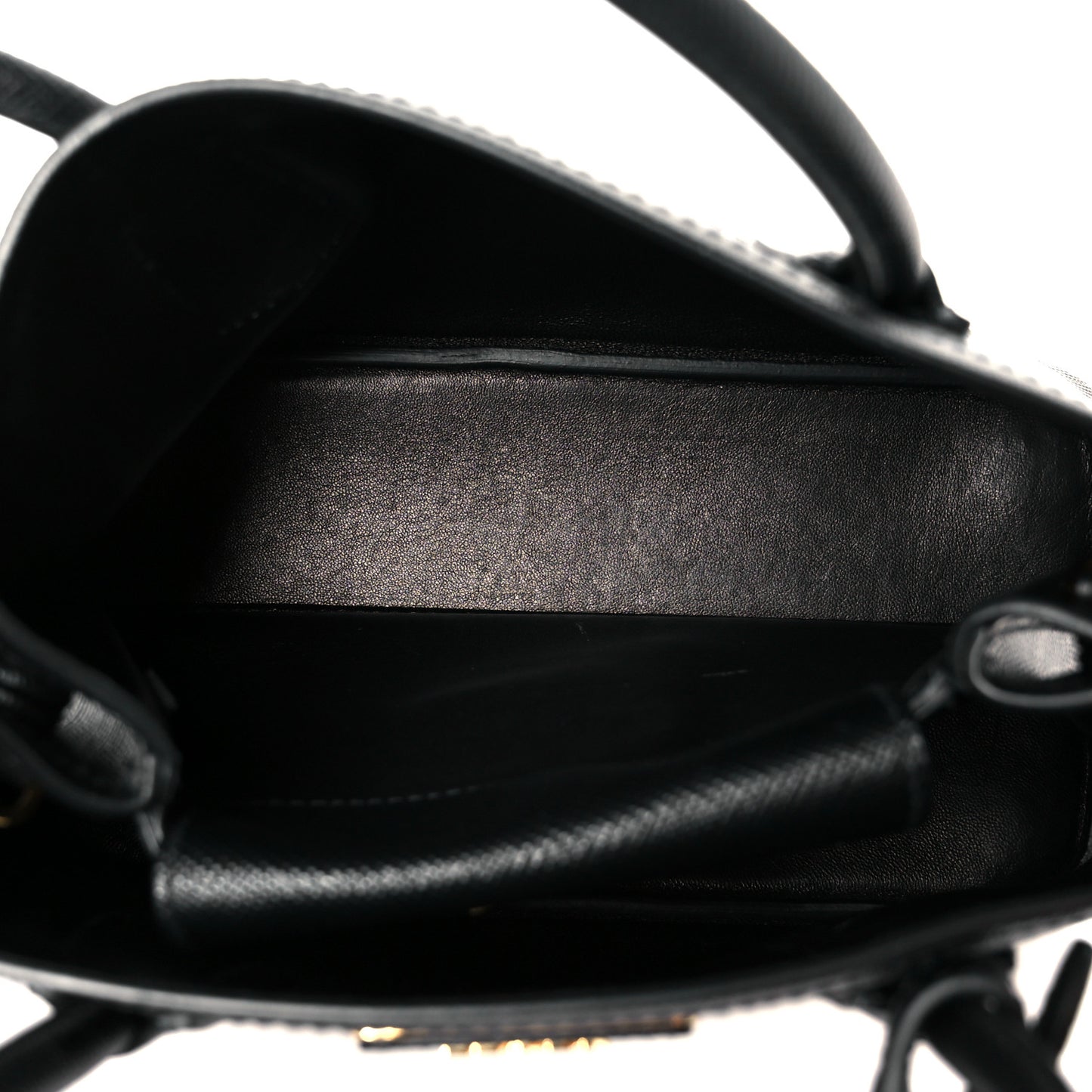 Saffiano Cuir Mini Double Bag Black