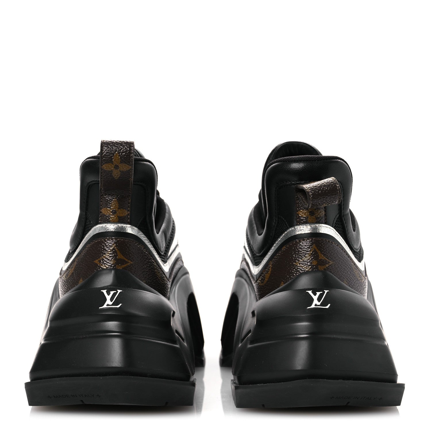 Louis Vuitton Calfskin Monogram LV Archlight 2.0 Platform Sneakers 38 Black 6 of 11