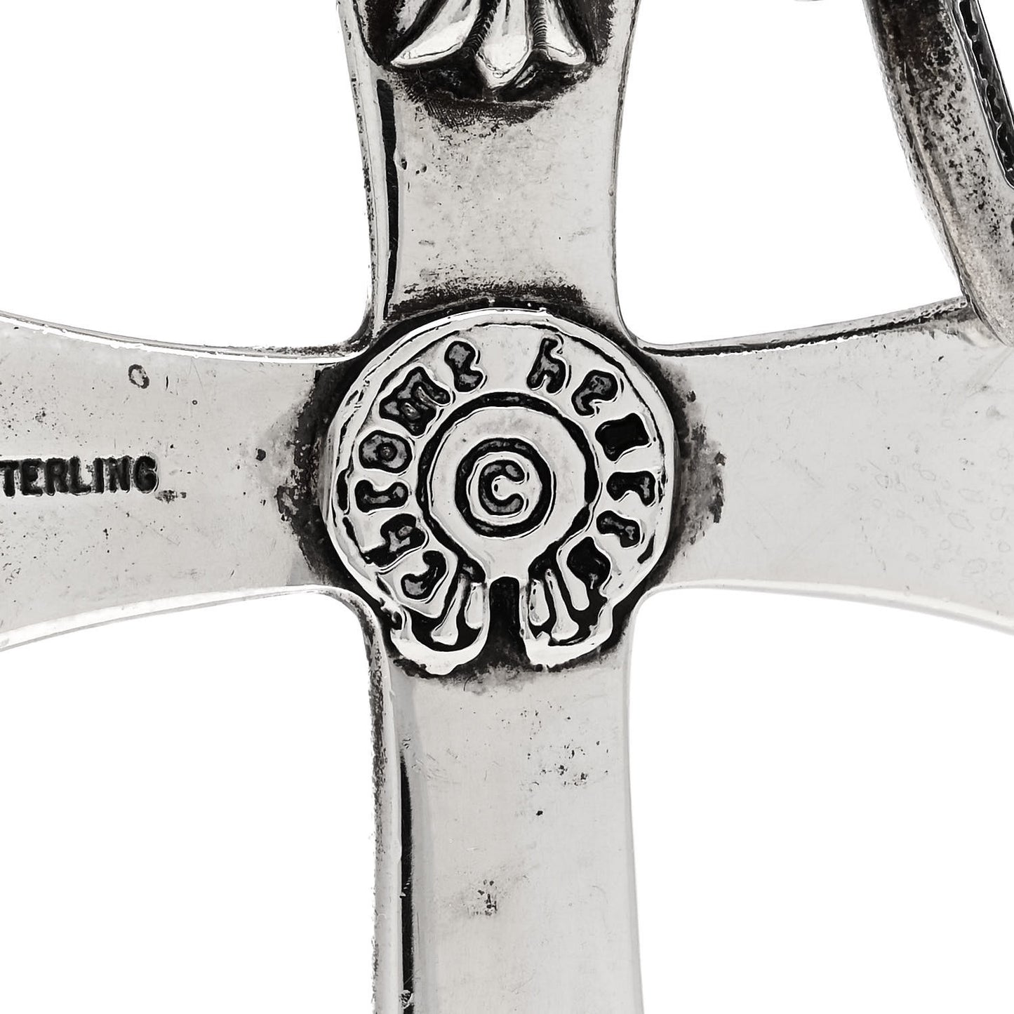 Sterling Silver Cross and Dagger Keychain