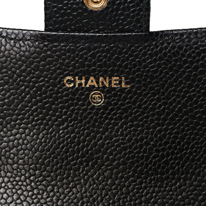 Chanel Caviar Quilted Large Gusset Flap Wallet Black 6 of 9