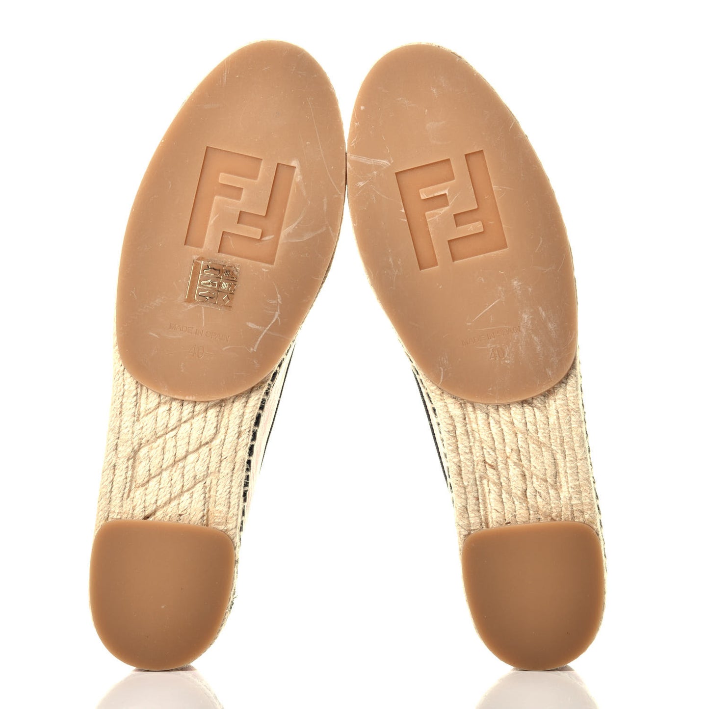 Calfskin Elaphe Espadrille Moccasin 40 Bois De Rose Natural
