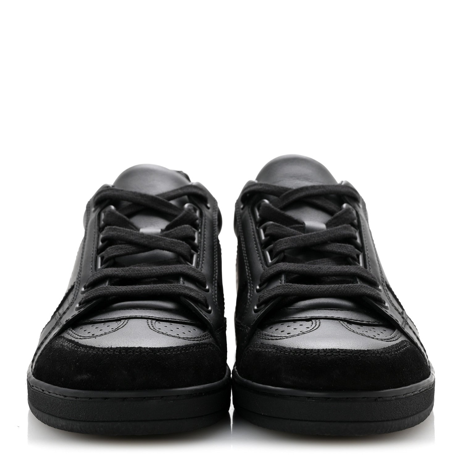 Christian Dior Calfskin Suede Logo Sneakers 36.5 Black 3 of 10