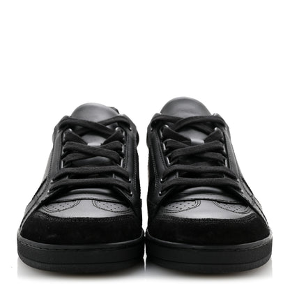 Christian Dior Calfskin Suede Logo Sneakers 36.5 Black 3 of 10