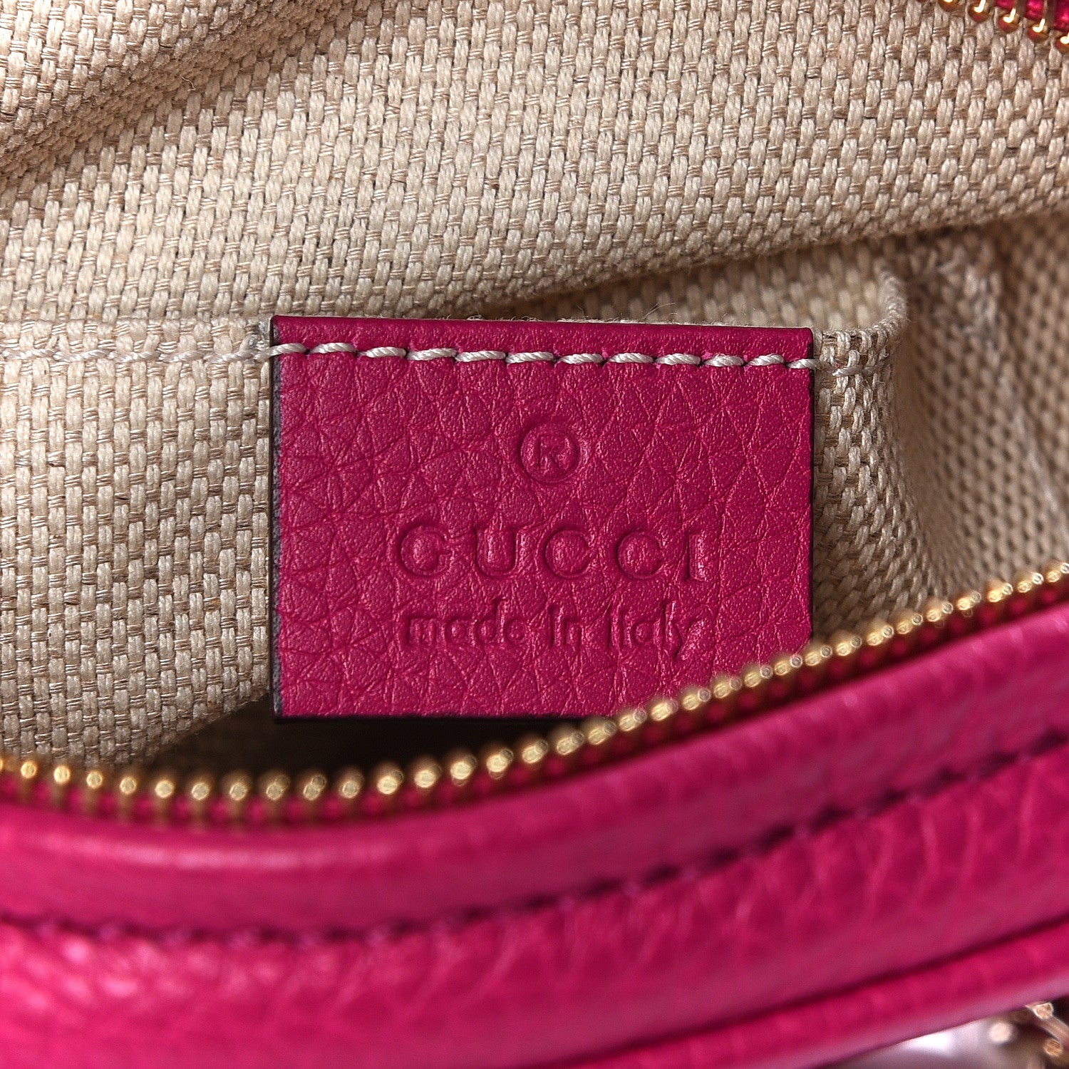 Gucci Cellarius Calfskin Mini Soho Chain Bag Bright Bouganville 7 of 9