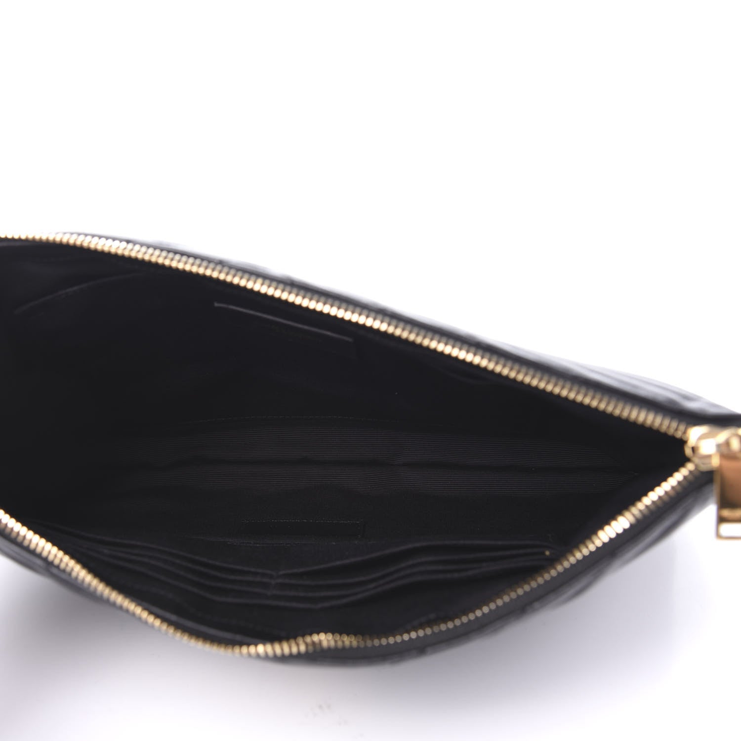 Saint Laurent Calfskin Matelasse Monogram Cassandre Tablet Pouch Black 5 of 10