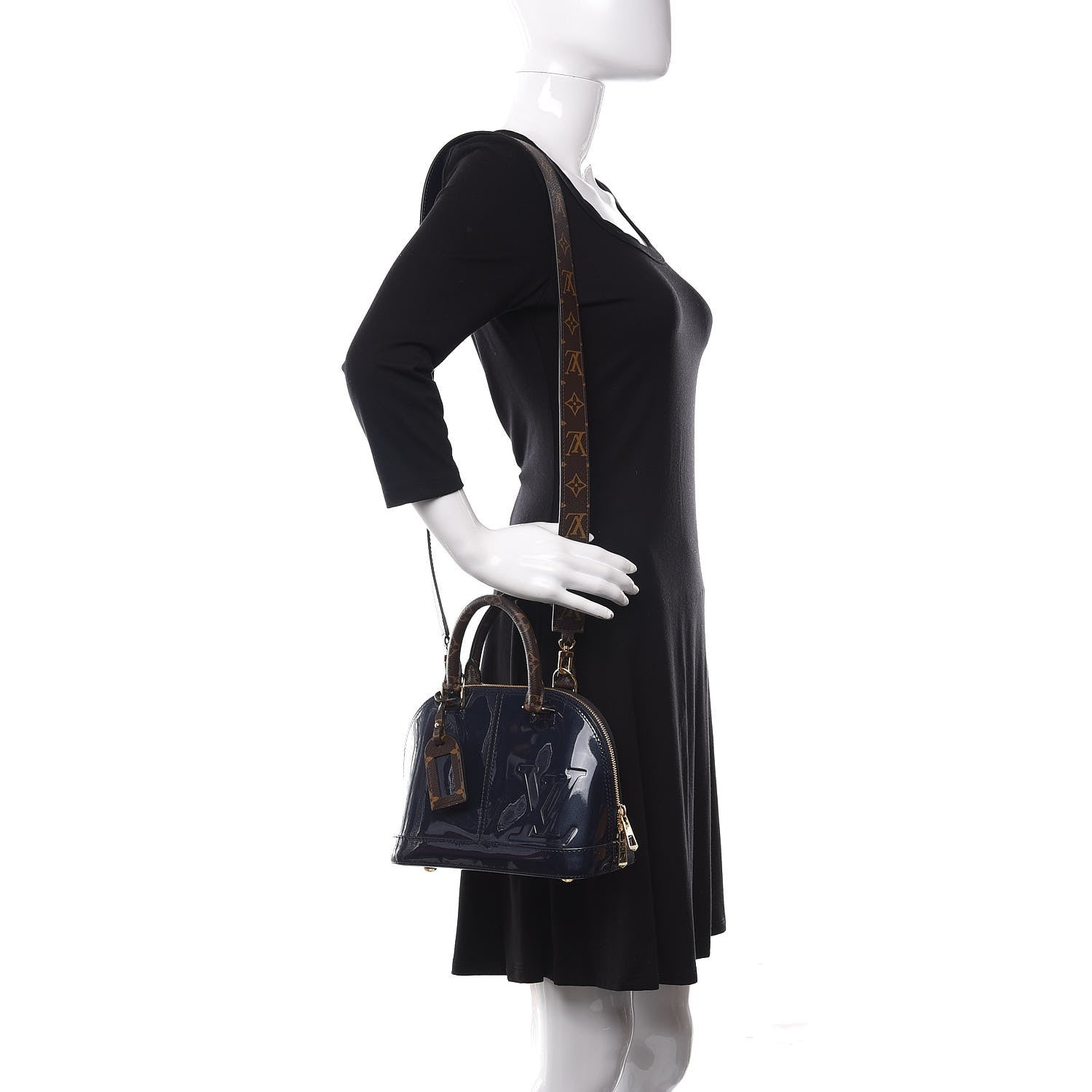 Louis Vuitton Patent Monogram Alma BB Marine 2 of 9
