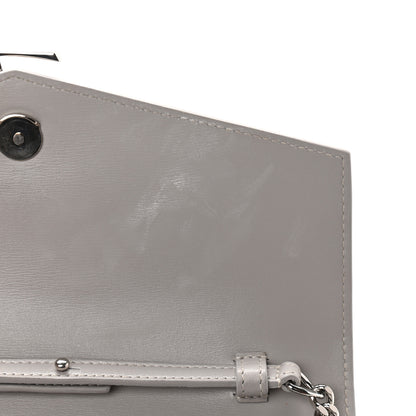 Saint Laurent Smooth Calfskin Sulpice Monogram Chain Wallet Granite 9 of 11
