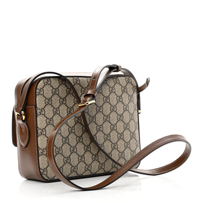 Gucci GG Supreme Monogram Small Horsebit 1955 Shoulder Bag Beige Brown Sugar 3 of 11