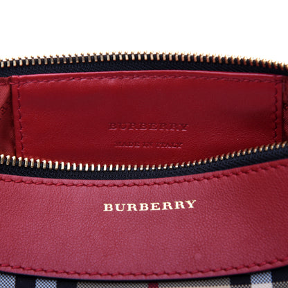 Burberry Horseferry Check Peyton Crossbody Clutch Bag Parade Red 8 of 10