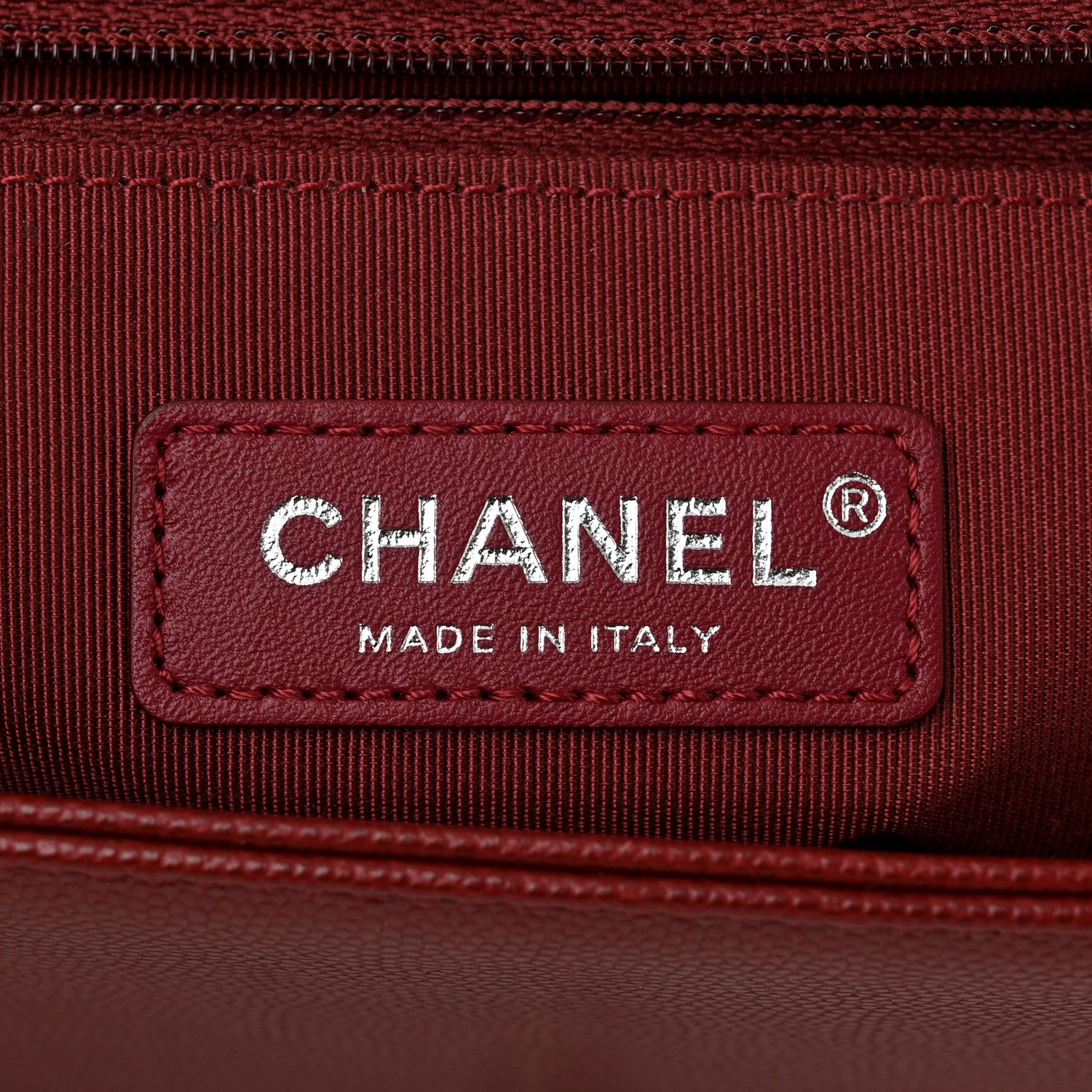 Chanel Caviar Chevron Quilted New Medium Boy Flap Red 6 of 10