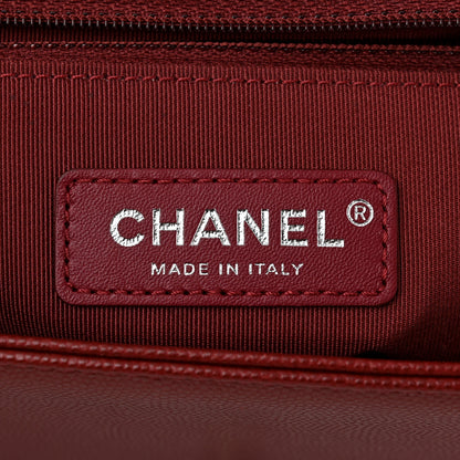 Chanel Caviar Chevron Quilted New Medium Boy Flap Red 6 of 10