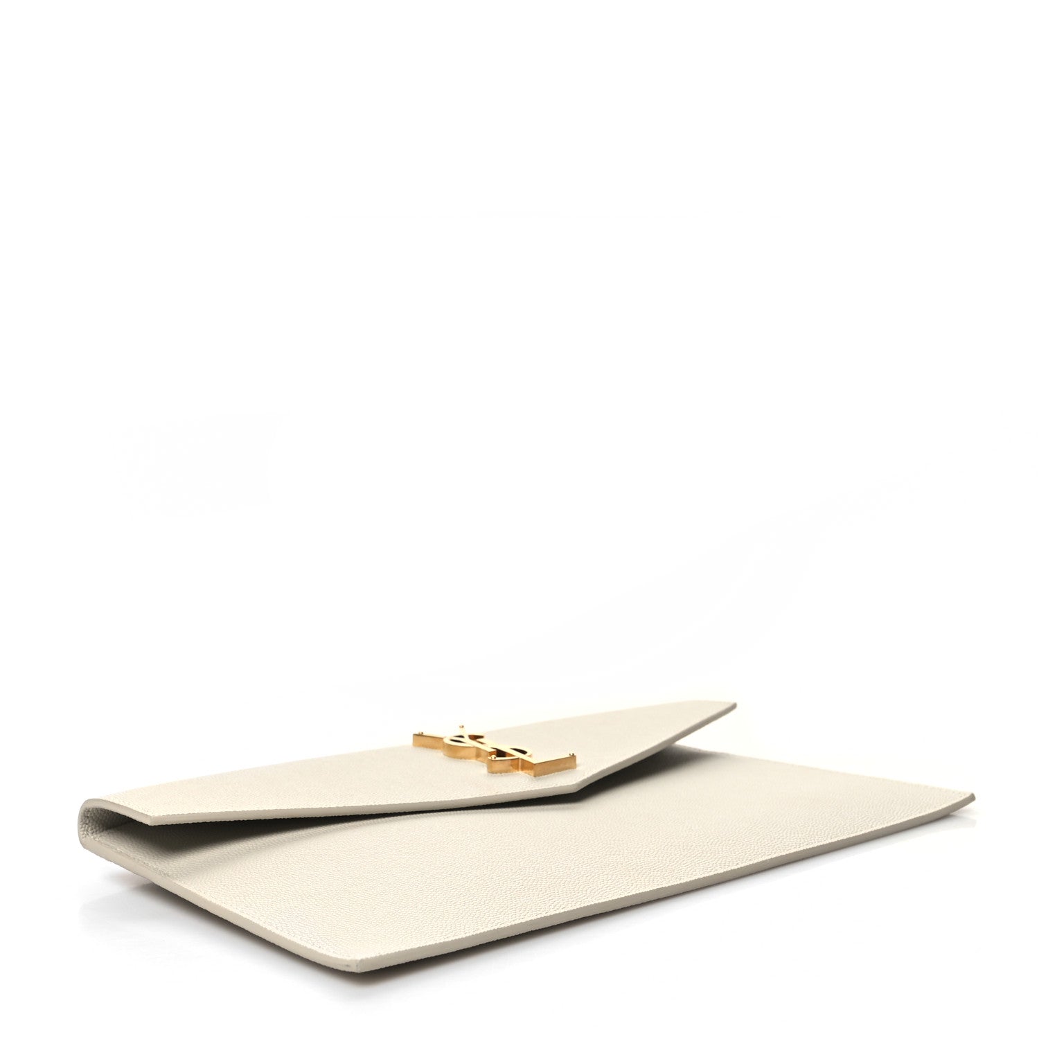 Saint Laurent Grain De Poudre Uptown Pouch Blanc Vintage 4 of 9